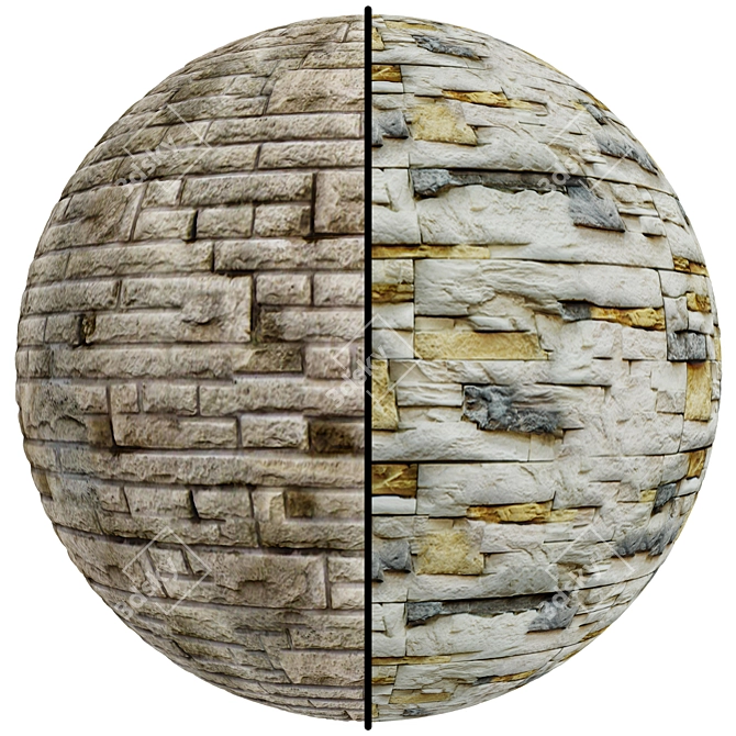 Aged Stone Texture Set | PBR | 4K 3D model image 1