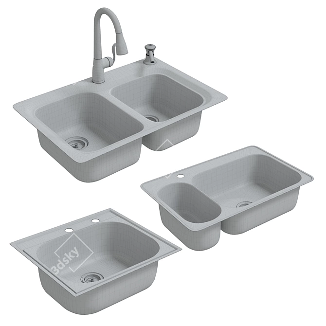 MOEN 2000 Series: Elegant Lodi Sinks 3D model image 1