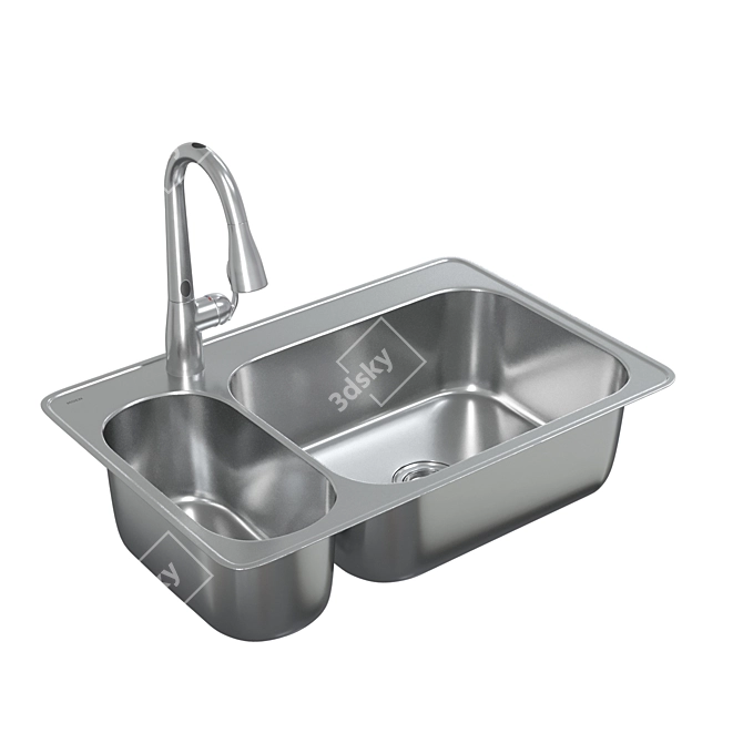 MOEN 2000 Series: Elegant Lodi Sinks 3D model image 5