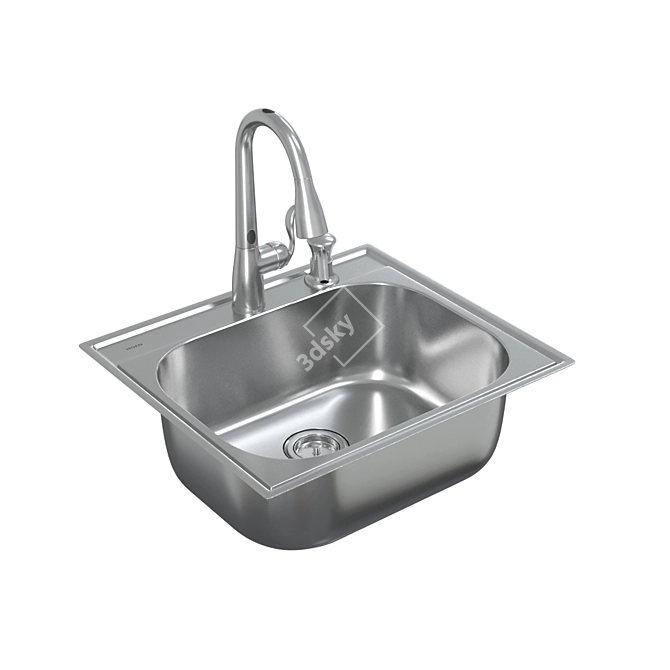 MOEN 2000 Series: Elegant Lodi Sinks 3D model image 6