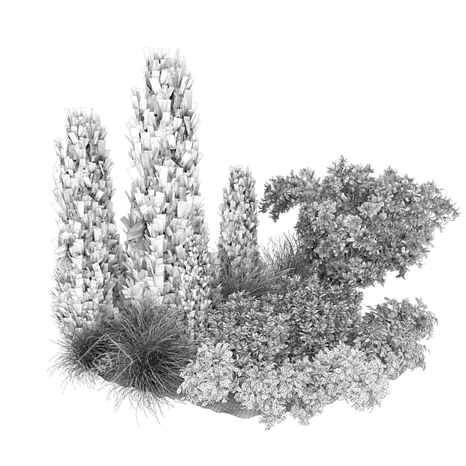 305 Outdoor Plant Collection: Trees, Grass, Bush 3D model image 7