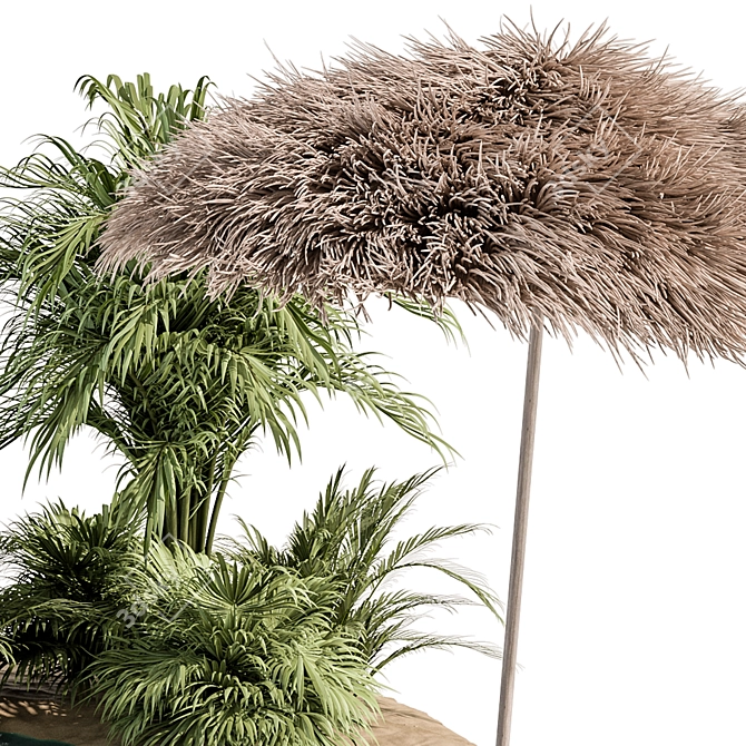 Tropical Summer Lake Furniture Set 3D model image 3