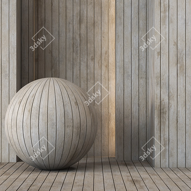 Seamless Wood Plank Texture 3D model image 1