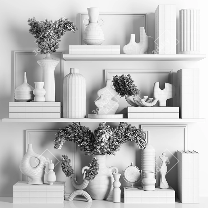 Elegant Decor Set 3D model image 6