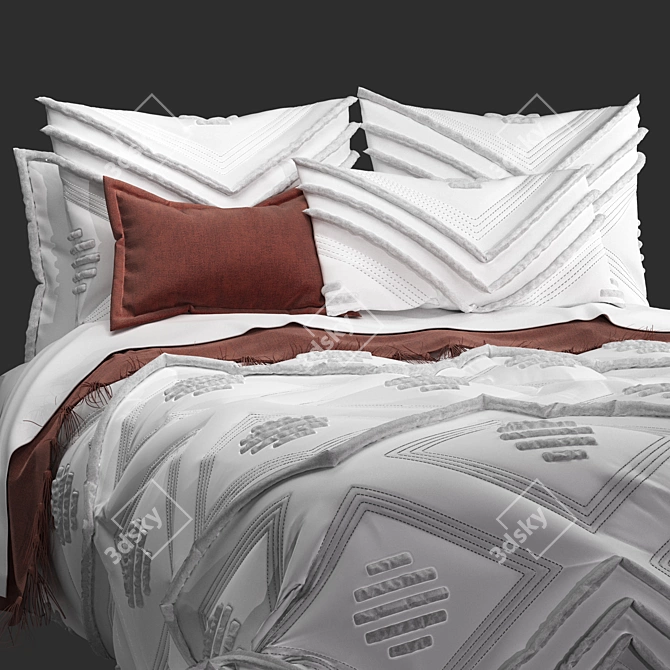 Luxury Dream Bed Linen Set 3D model image 2