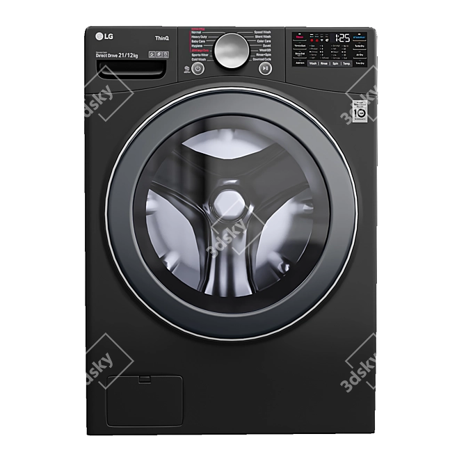 LG FHD2112STB: Advanced Washing Machine with Superior Performance 3D model image 2