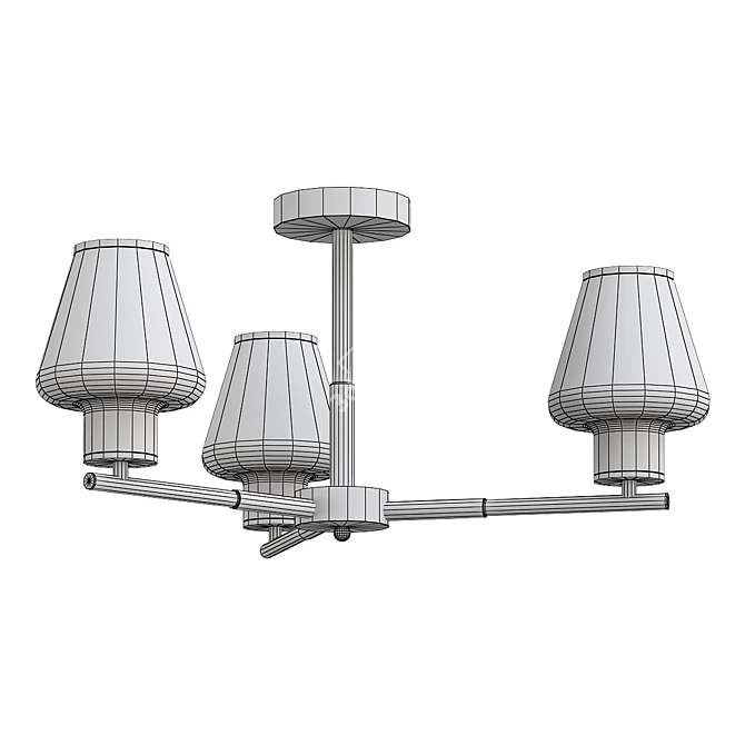 Sleek Lumien Hall Chandelier 3D model image 2