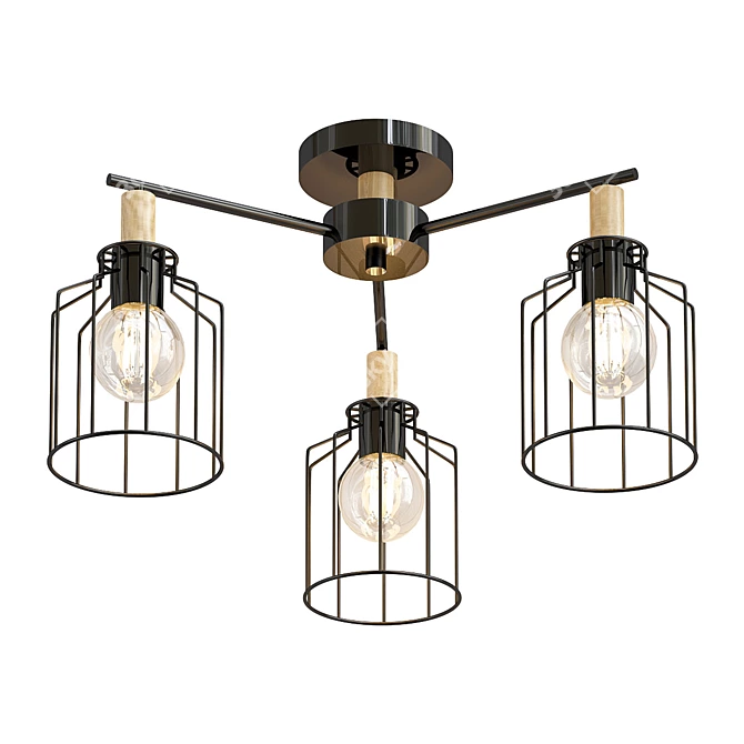 Escada Hanging Chandelier - Elegant and Modern Design 3D model image 1