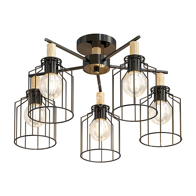 Elegant Escada Ceiling Chandelier 3D model image 1