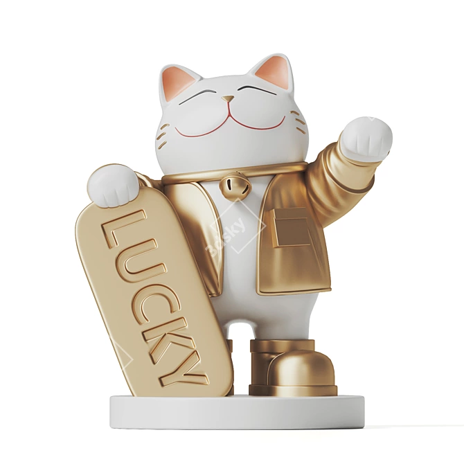 Cosmic Cat: Futuristic Feline Model 3D model image 1