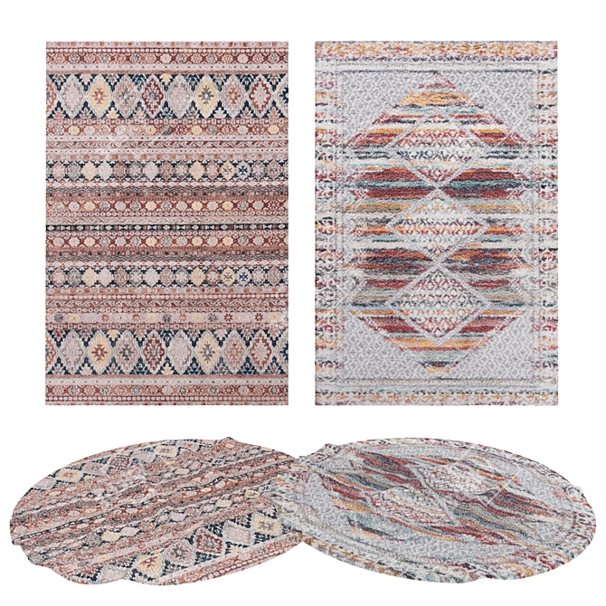 8-Piece Rug Set for Stunning 3D Scenes 3D model image 1