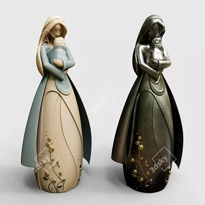 Mother's Love Sculpture: Version 2 3D model image 1