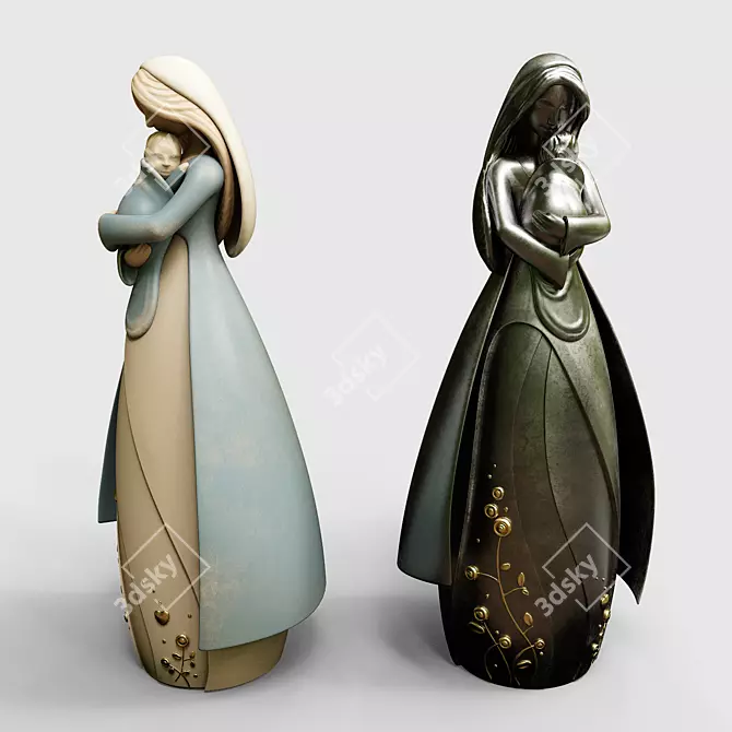 Mother's Love Sculpture: Version 2 3D model image 3