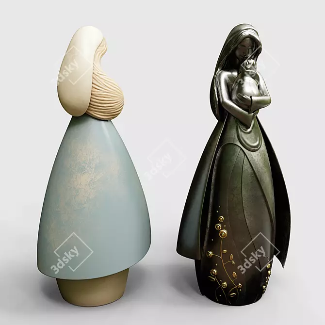 Mother's Love Sculpture: Version 2 3D model image 4