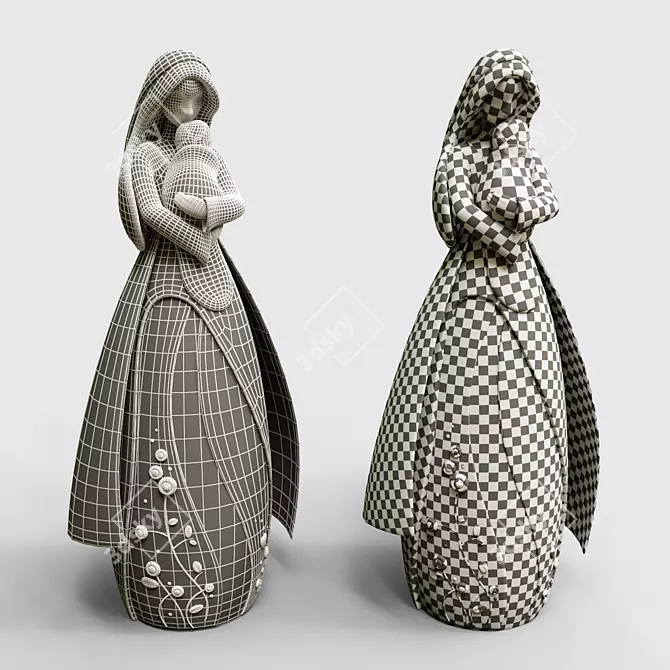 Mother's Love Sculpture: Version 2 3D model image 6