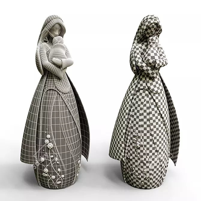 Mother's Love Sculpture: Version 2 3D model image 12