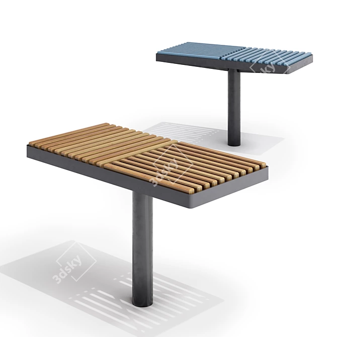 Introducing PIXEL: Sustainable Park Benches 3D model image 3