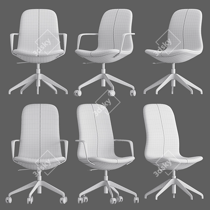 Elevate Your Workspace with IKEA LONGFJELLL Chair 3D model image 2