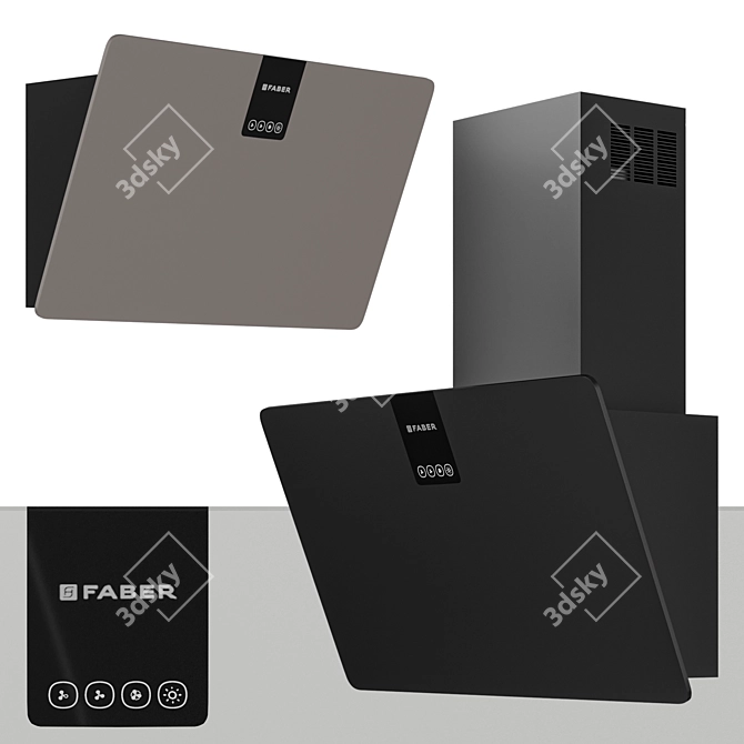 Sleek Edge Faber | Wall Hood 3D model image 2