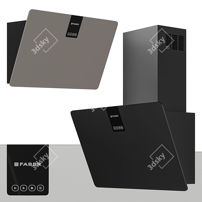 Sleek Edge Faber | Wall Hood 3D model image 4