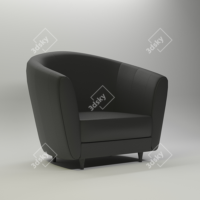 Sleek Modern Arm Chair 3D model image 1