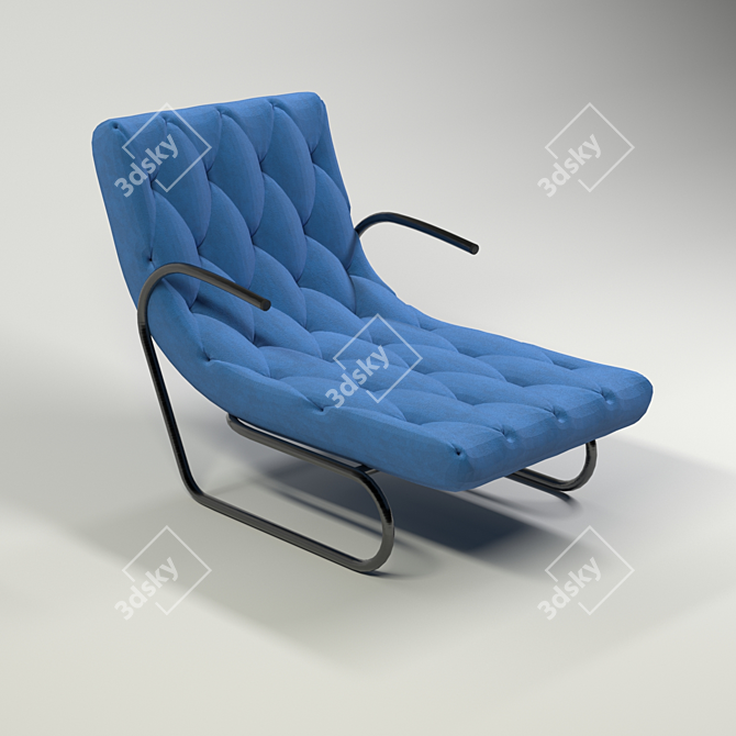 Classic Chesterfield Armchair - Elegant Design 3D model image 1