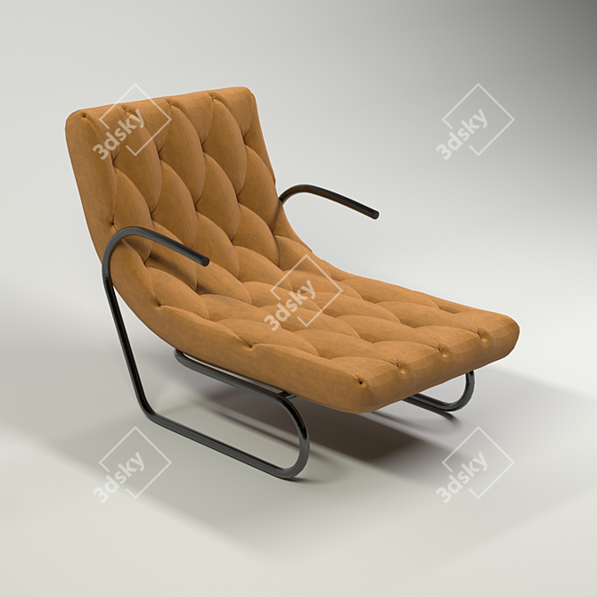 Classic Chesterfield Armchair - Elegant Design 3D model image 3