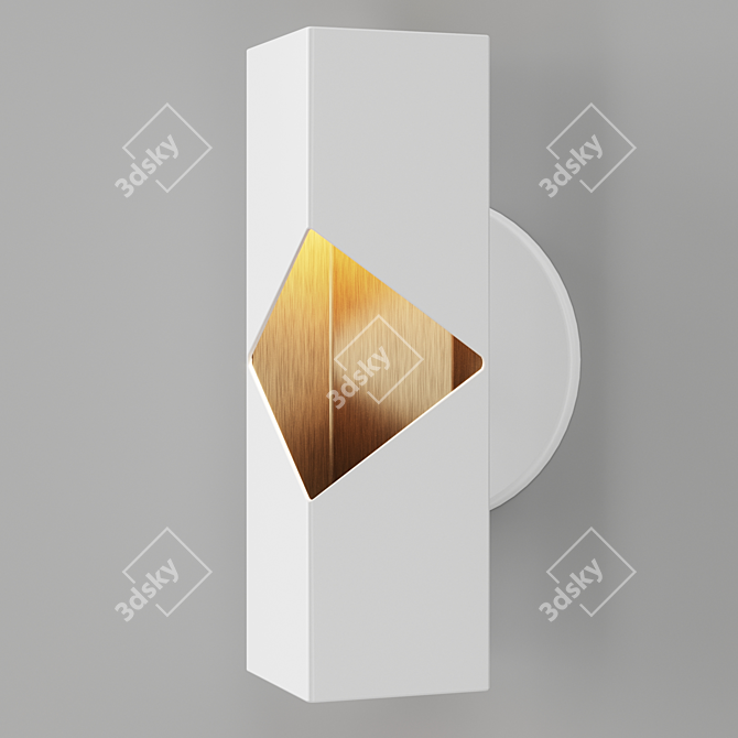 Minimalist Notch Sconce 3D model image 2