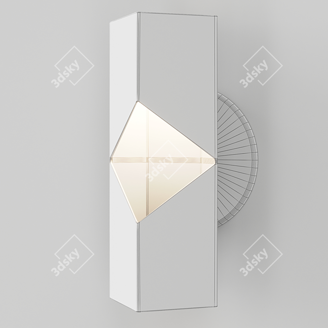 Minimalist Notch Sconce 3D model image 3