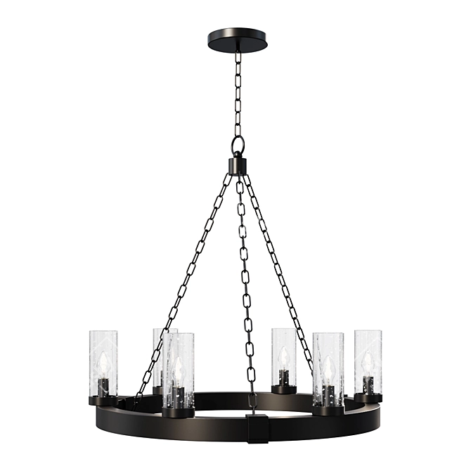 Seeded Contrast Outdoor Chandelier 3D model image 1