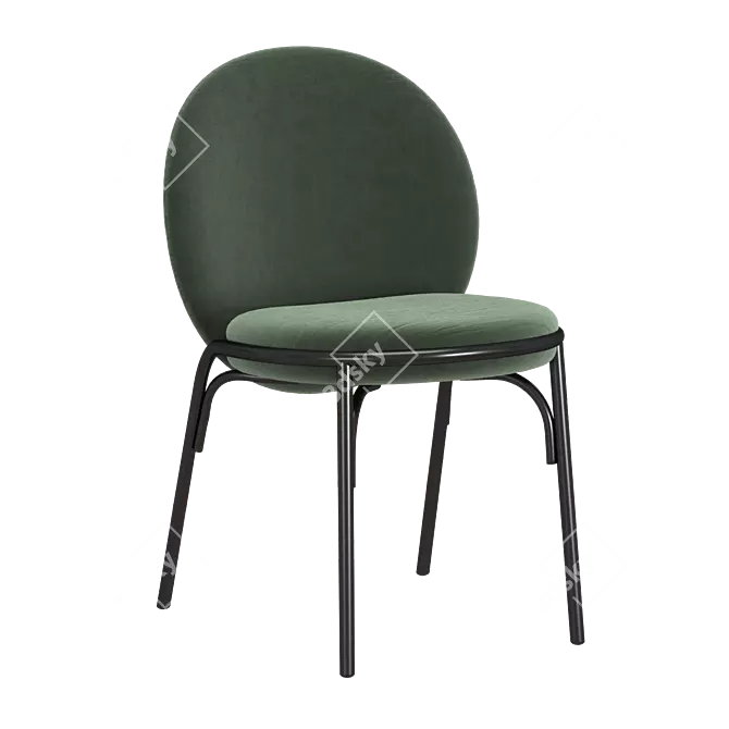 Elegant Oyster W Chair 3D model image 2