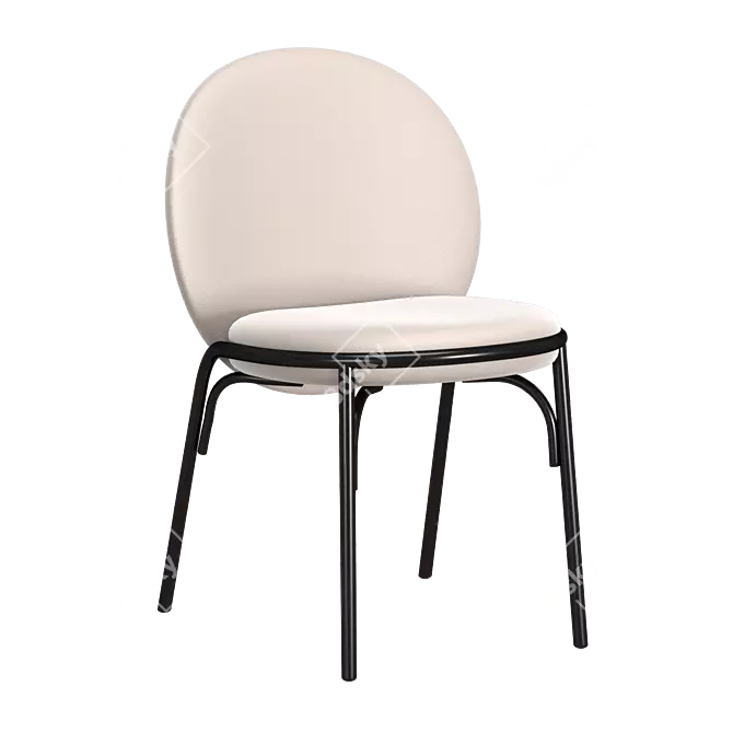 Elegant Oyster W Chair 3D model image 4