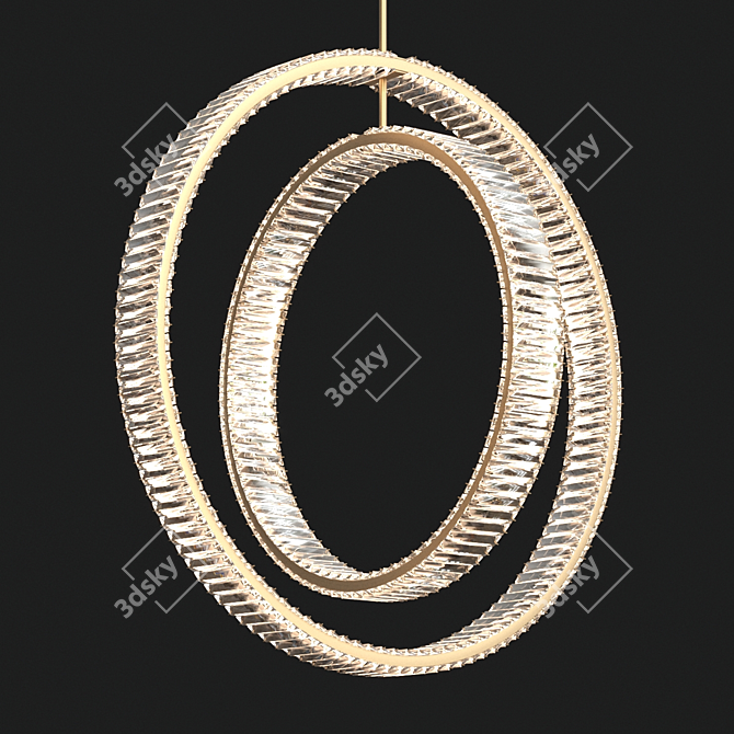 Elegant Crystal Ring Chandelier 3D model image 1