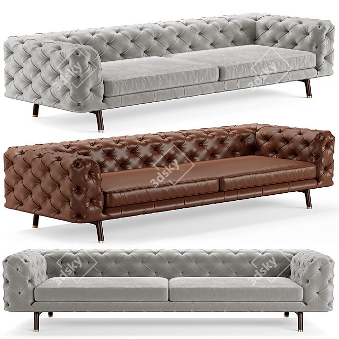 Luxurious DANIEL Sofa: Ulivi Salotti 3D model image 1