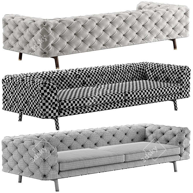 Luxurious DANIEL Sofa: Ulivi Salotti 3D model image 2