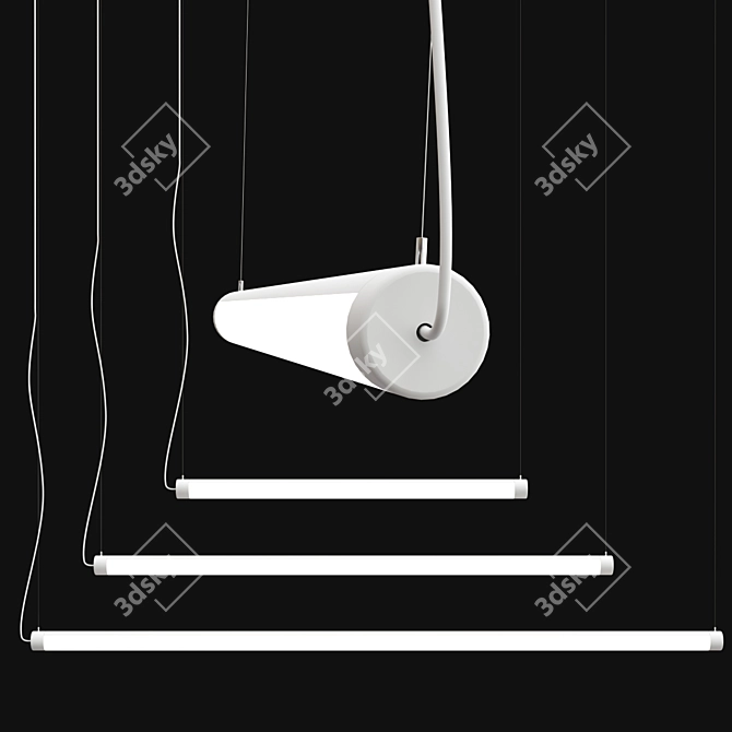 Sleek Ceiling Lighting Solution 3D model image 2