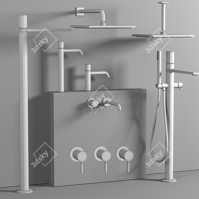 Fantini Nostromo Small Taps & Showers 3D model image 3