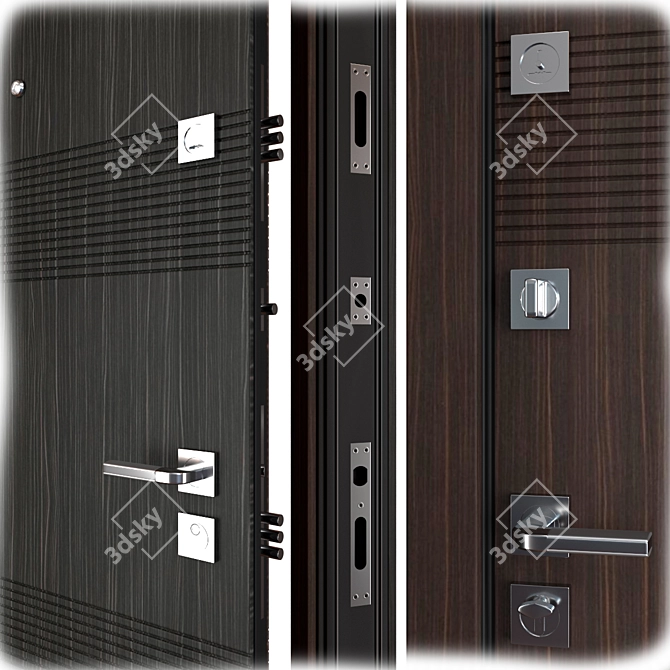 Galant Favorit Metal Entrance Door | 900x2050 mm 3D model image 2