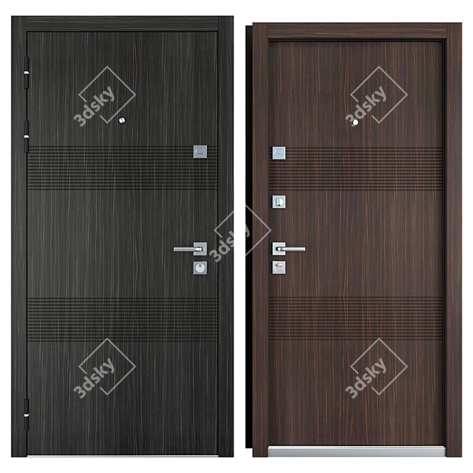 Galant Favorit Metal Entrance Door | 900x2050 mm 3D model image 3