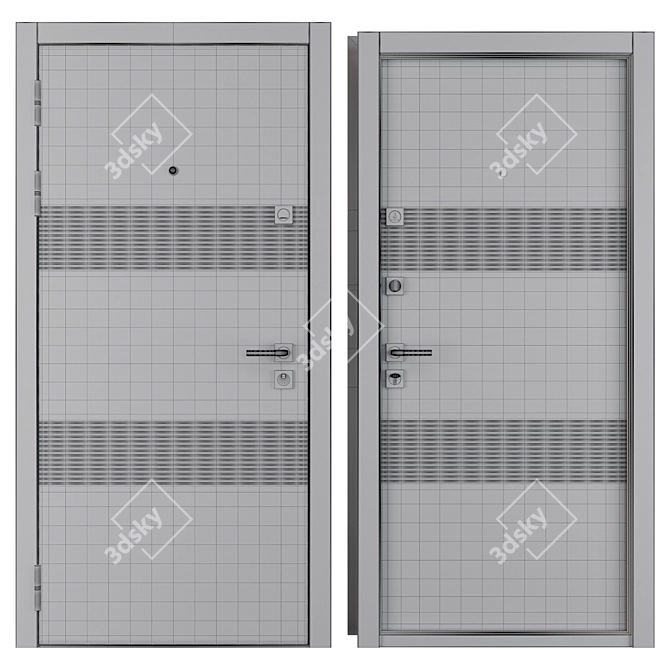 Galant Favorit Metal Entrance Door | 900x2050 mm 3D model image 4