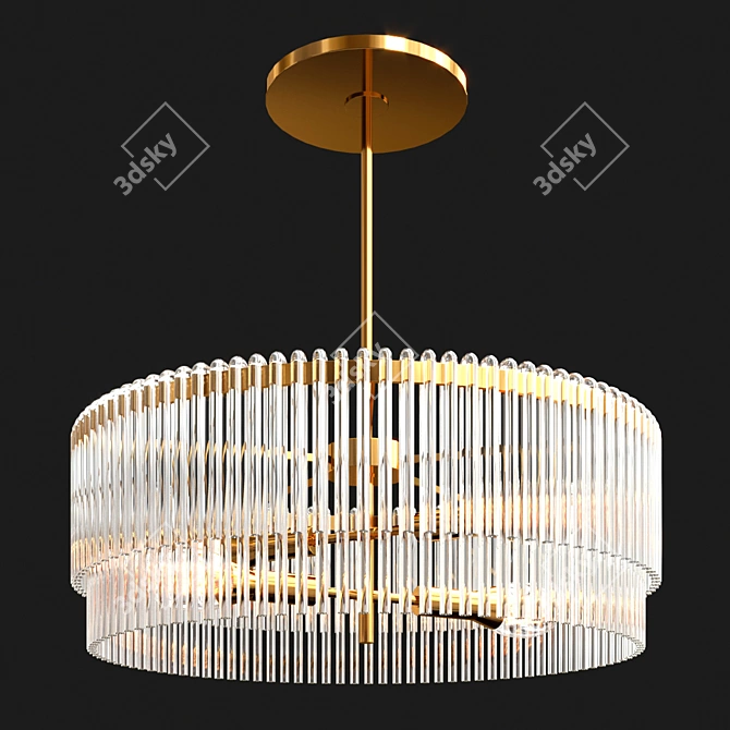 Beaming Elegance Chandelier 3D model image 1