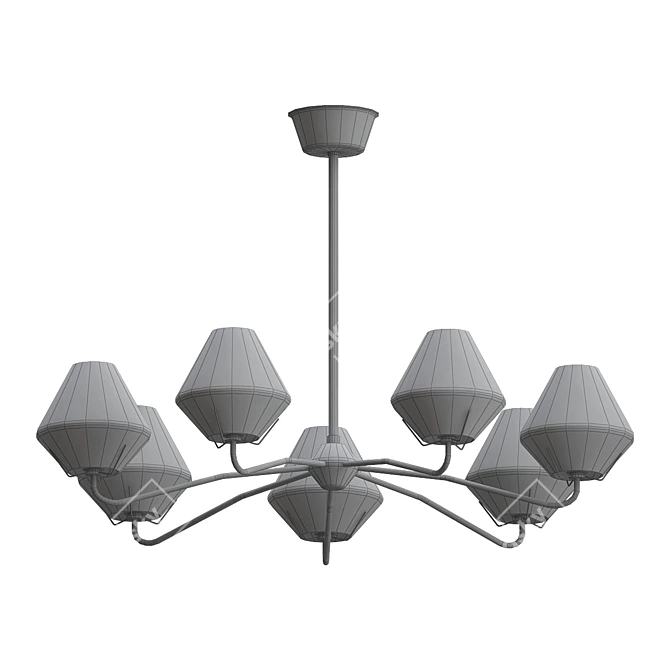 Elegant Glow Ceiling Lamp 3D model image 2