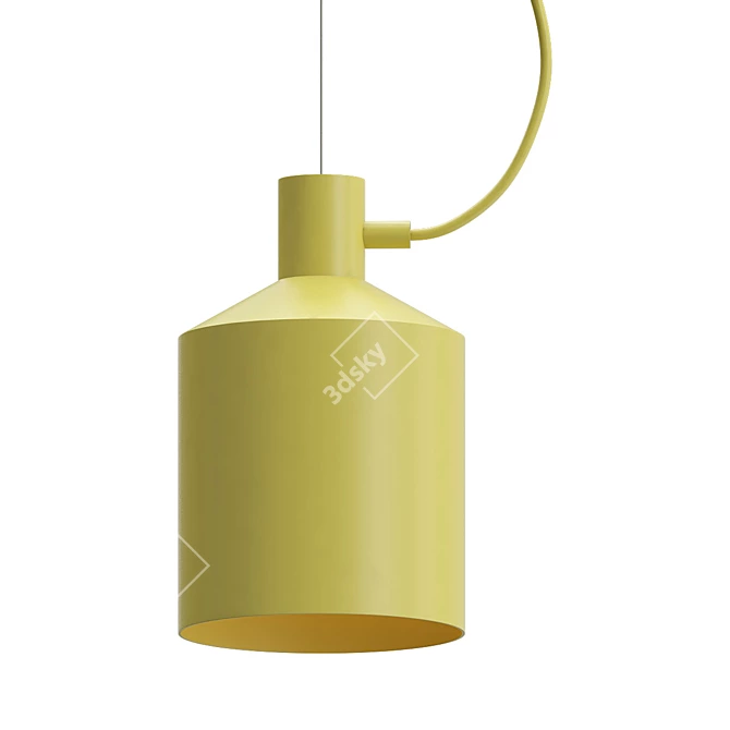 Elegant Silo Pendant Light 3D model image 1