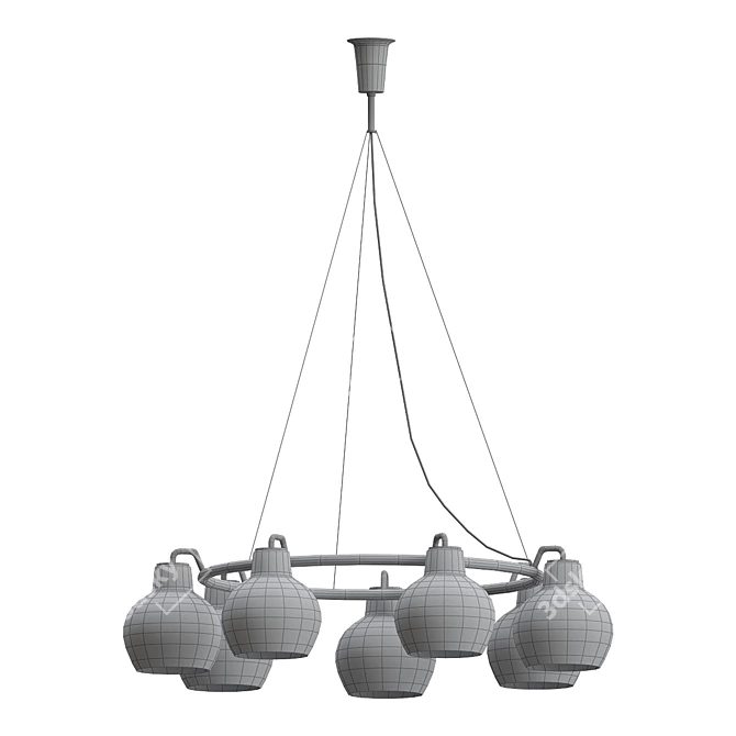 Elegant Lauritzen Ceiling Lamp 3D model image 2