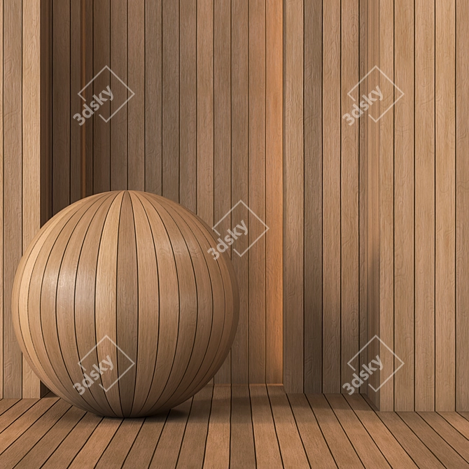 Seamless Wood Plank Texture 4K 3D model image 1