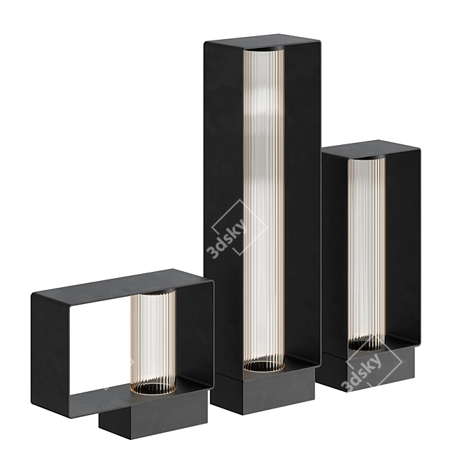 Frame Outdoor Step Light | Stainless Steel and Pyrex 3D model image 5