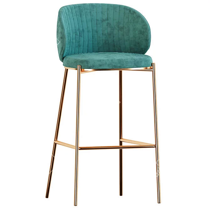 Sleek and Stylish Bar Chair 3D model image 2
