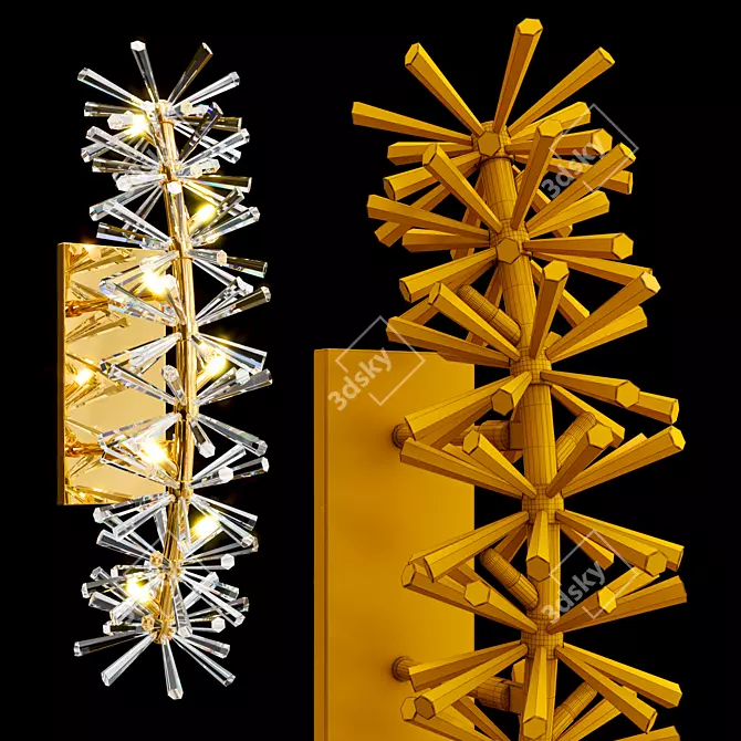 Cosmic Glow Wall Sconce 3D model image 2