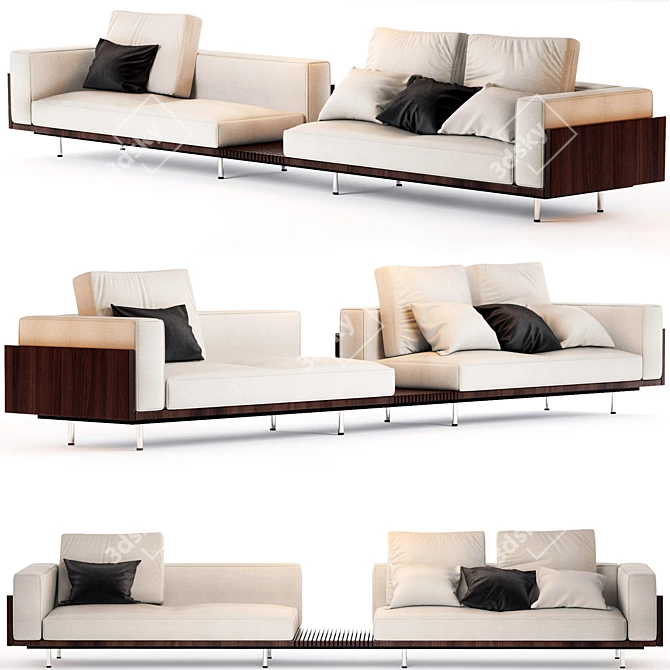 Elegant Minotti BRASILIA Sofa 3D model image 1