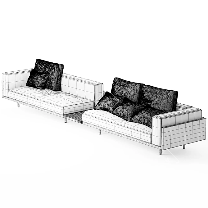 Elegant Minotti BRASILIA Sofa 3D model image 3